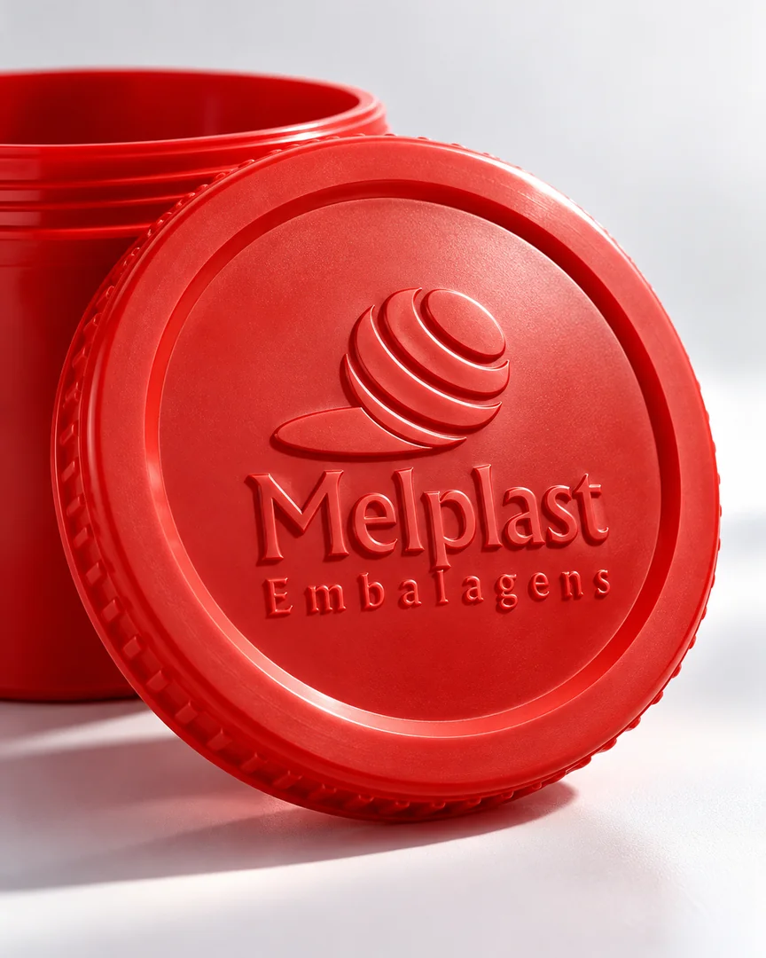 Tampa vermelha com relevo Melplast